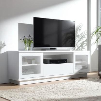 Criterion Zaire TV Cabinet, Entertainment Unit 1800mm Semi-Assembled White
