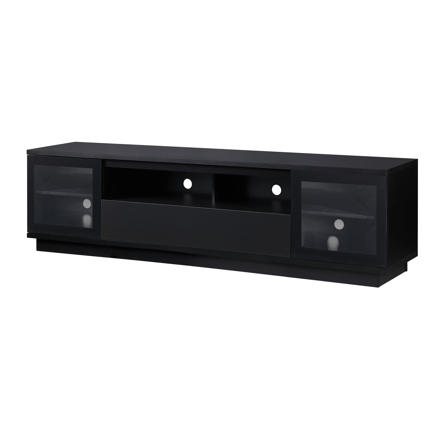 Criterion Zaire TV Cabinet, Entertainment Unit 2200mm Semi-Assembled Black