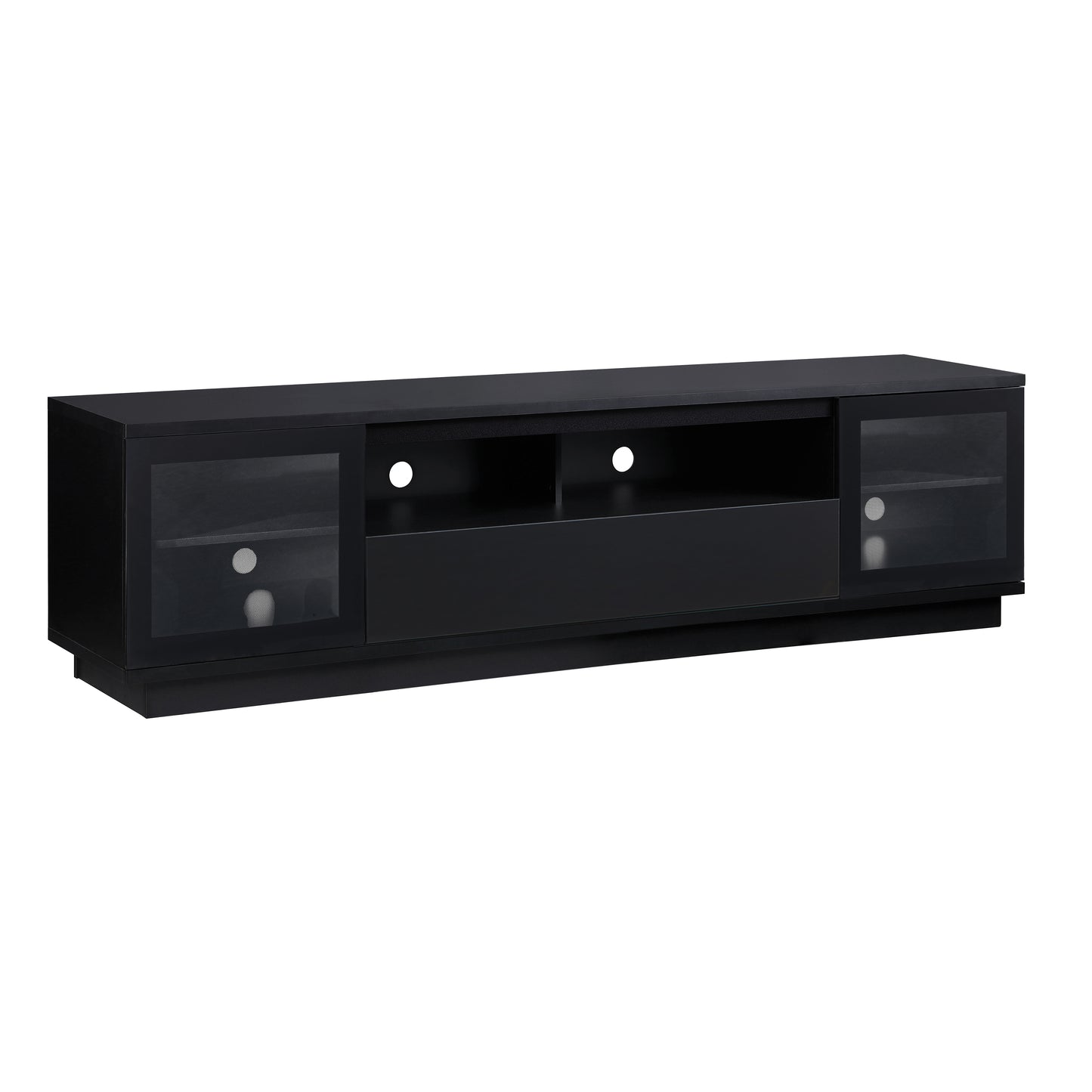 Criterion Zaire TV Cabinet, Entertainment Unit 2200mm Semi-Assembled Black