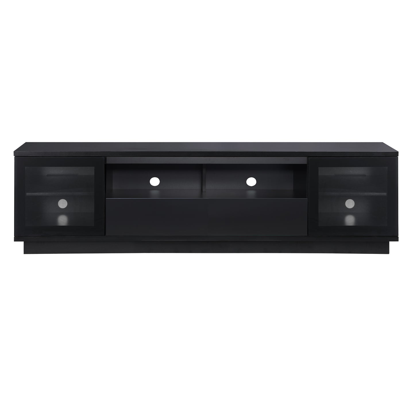 Criterion Zaire TV Cabinet, Entertainment Unit 2200mm Semi-Assembled Black