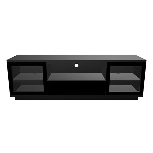 Criterion Zaire TV Cabinet, Entertainment Unit 1800mm Semi-Assembled Black