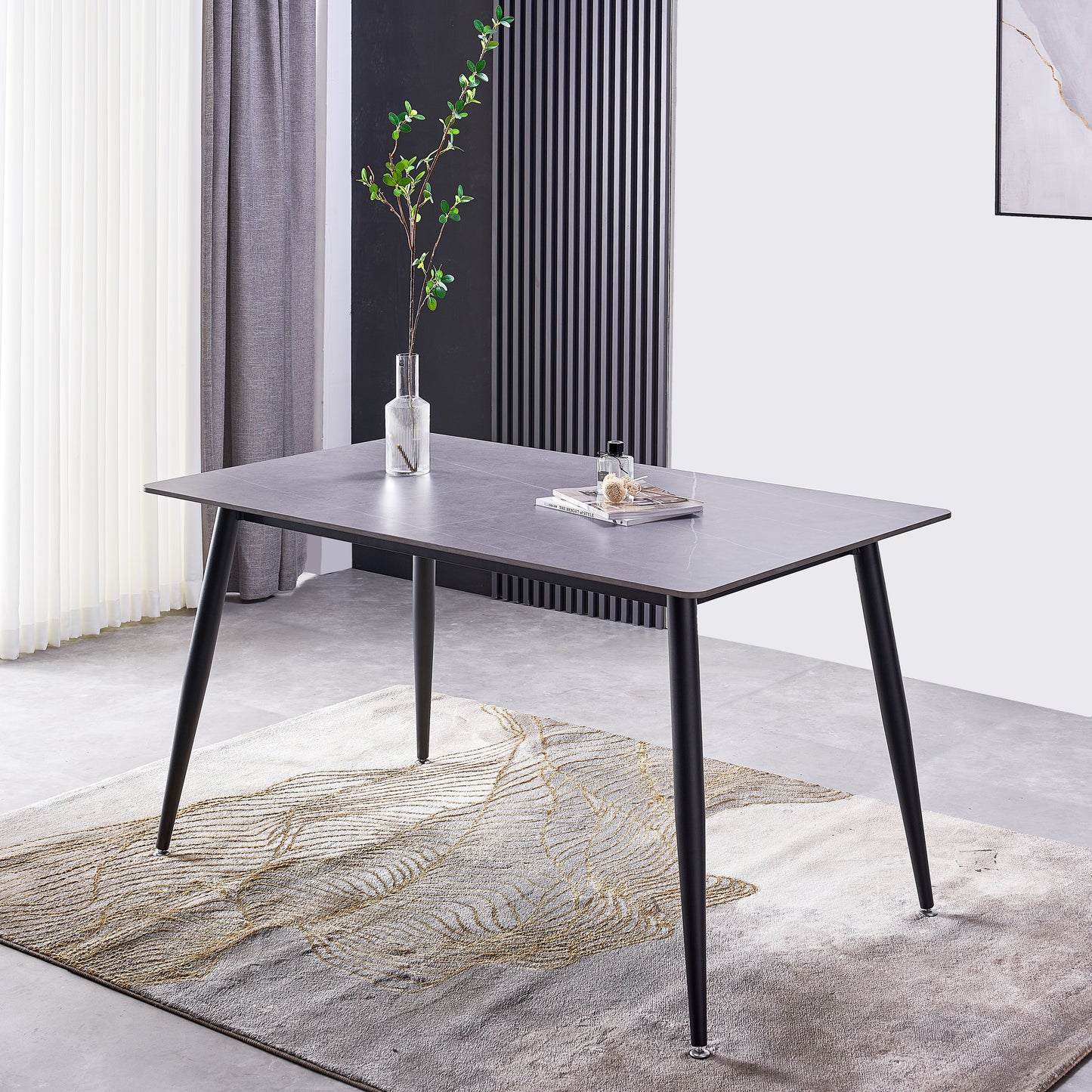 Criterion Mendy Dining Table 1400mm Grey Sintered Stone