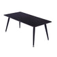 Mendy Black Sintered Stone Coffee Table with Metal Legs by Criterion™ Furniture > Tables > Accent Tables > Coffee Tables HLS