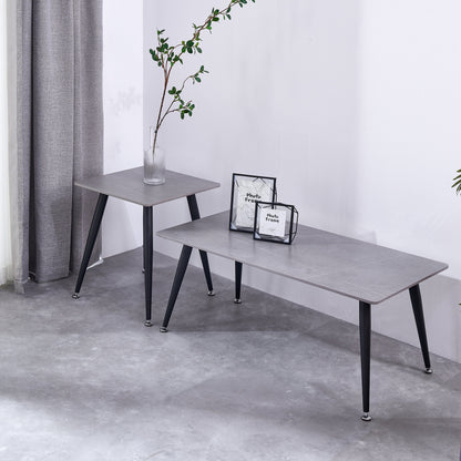 Mendy Grey Sintered Stone End Table with Metal Legs by Criterion™ Furniture > Tables > Accent Tables > End Tables HLS