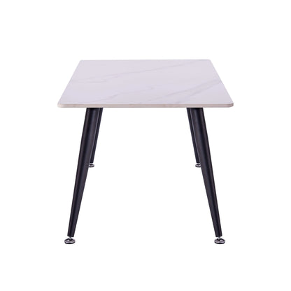 Mendy White Sintered Stone Coffee Table with Metal Legs by Criterion™ Furniture > Tables > Accent Tables > Coffee Tables HLS