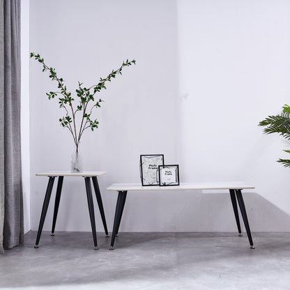 Mendy White Sintered Stone Coffee Table with Metal Legs by Criterion™ Furniture > Tables > Accent Tables > Coffee Tables HLS