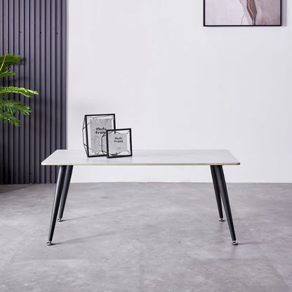 Mendy White Sintered Stone Coffee Table with Metal Legs by Criterion™ Furniture > Tables > Accent Tables > Coffee Tables HLS