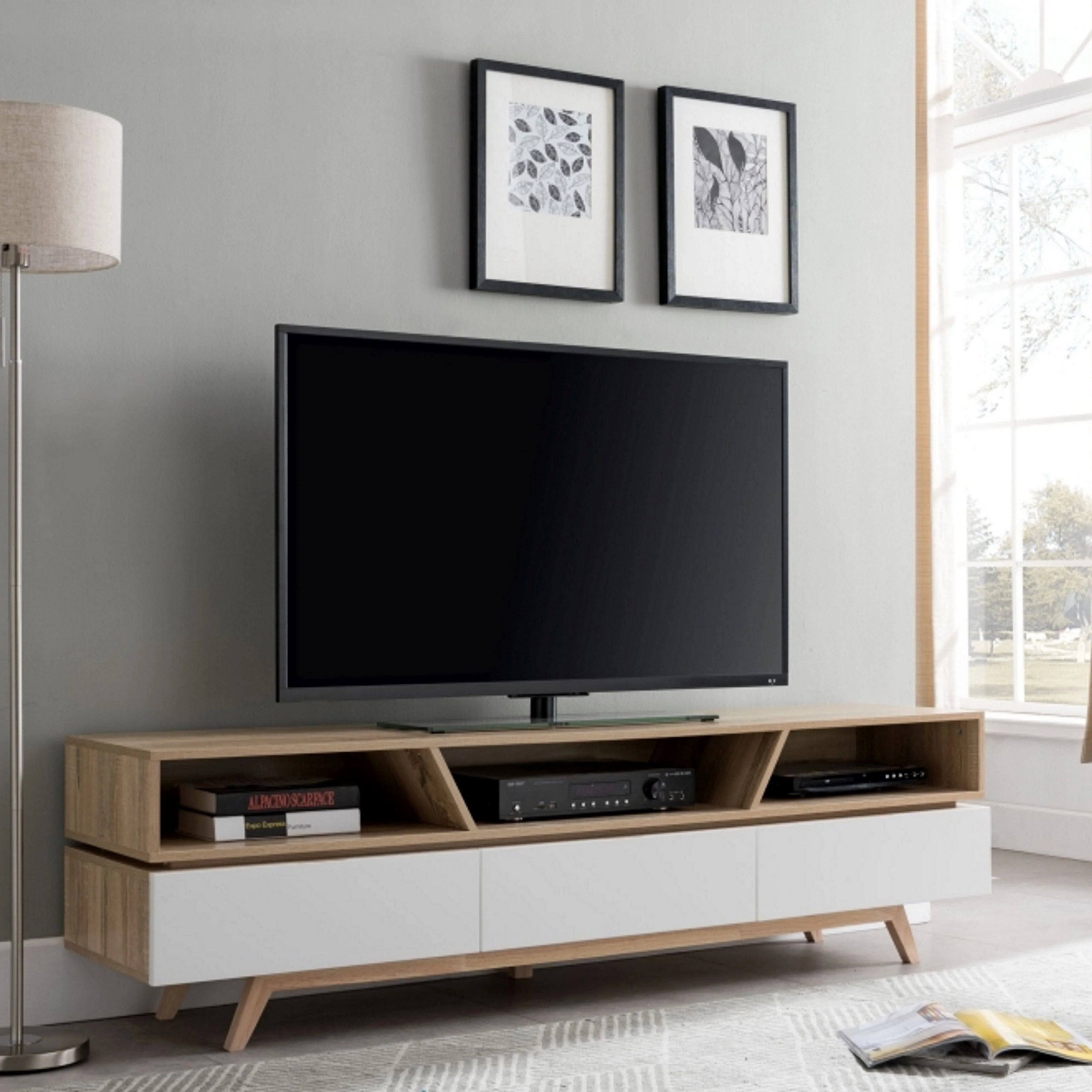 Criterion Silverton Entertainment Unit, TV Cabinet 1800mm Oak ...